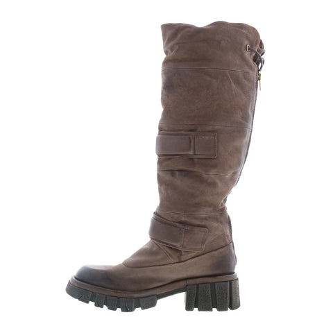 A.S. 98 Halpert Womens Brown Leather Zipper Knee High Boots