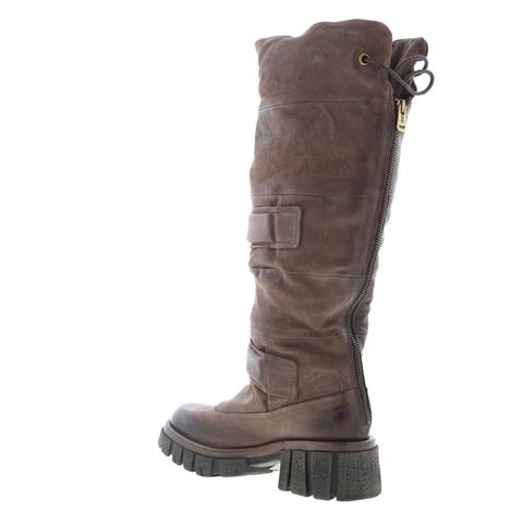 A.S. 98 Halpert Womens Brown Leather Zipper Knee High Boots