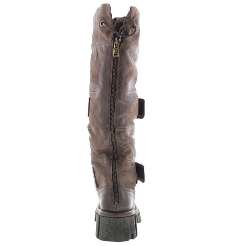 A.S. 98 Halpert Womens Brown Leather Zipper Knee High Boots