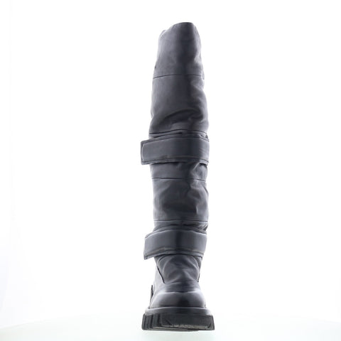A.S. 98 Halpert Womens Black Leather Zipper Knee High Boots