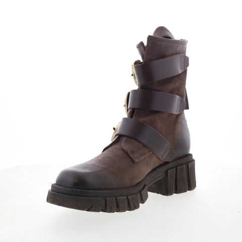 A.S. 98 Hamish Womens Brown Leather Zipper Casual Dress Boots