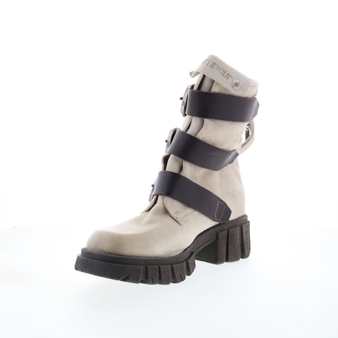 A.S. 98 Hamish Womens Gray Leather Zipper Casual Dress Boots