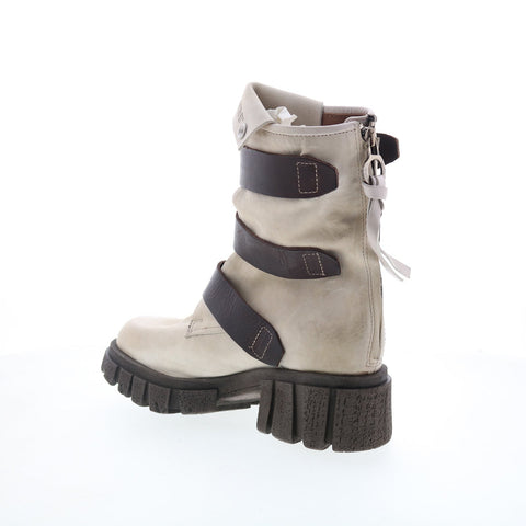 A.S. 98 Hamish Womens Gray Leather Zipper Casual Dress Boots
