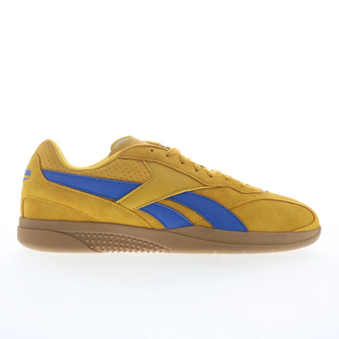 Reebok Hammer Street Mens Gold Suede Lace Up Lifestyle Sneakers Shoes