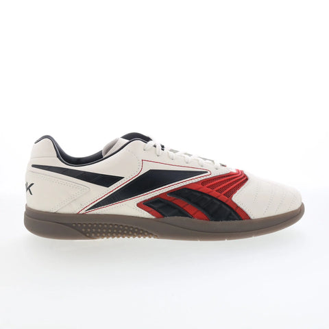 Reebok Hammer Valde Mens White Leather Lace Up Lifestyle Sneakers Shoes