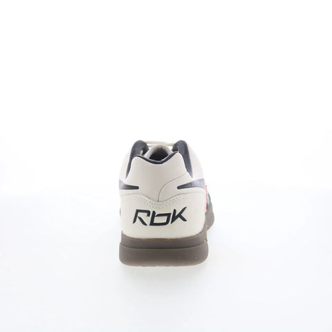 Reebok Hammer Valde Mens White Leather Lace Up Lifestyle Sneakers Shoes