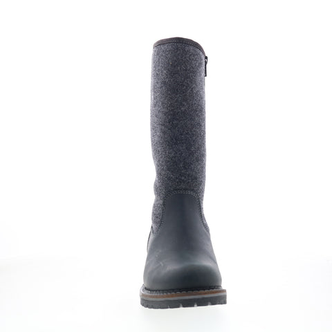 Bos. & Co. Hanah Womens Black Leather Zipper Casual Dress Boots