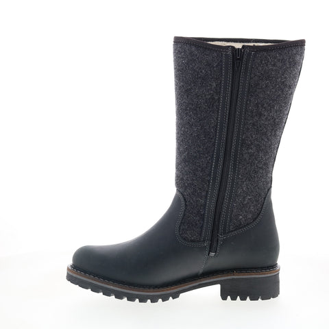 Bos. & Co. Hanah Womens Black Leather Zipper Casual Dress Boots