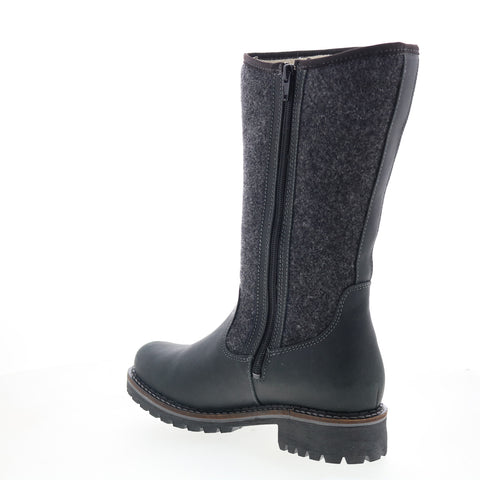 Bos. & Co. Hanah Womens Black Leather Zipper Casual Dress Boots