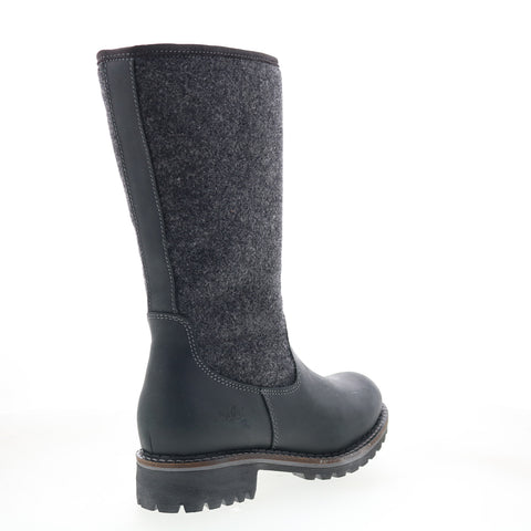 Bos. & Co. Hanah Womens Black Leather Zipper Casual Dress Boots