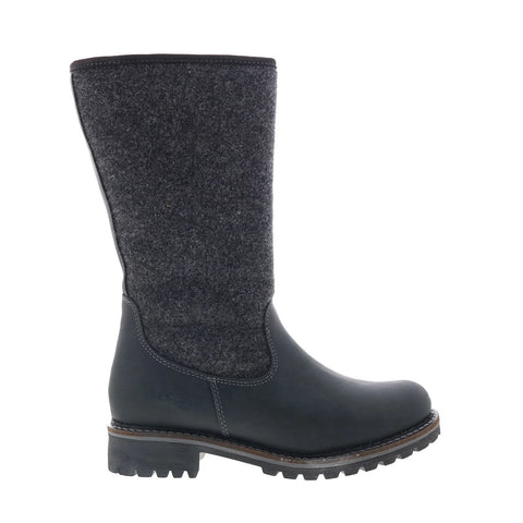 Bos. & Co. Hanah Womens Black Leather Zipper Casual Dress Boots