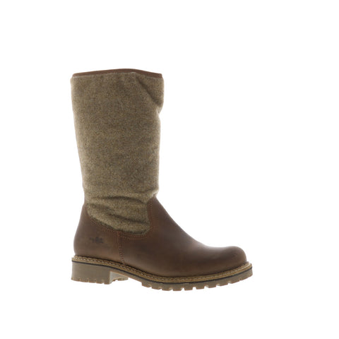 Bos. & Co. Hanah Womens Brown Leather Zipper Casual Dress Boots