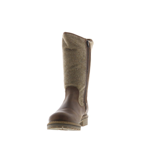 Bos. & Co. Hanah Womens Brown Leather Zipper Casual Dress Boots