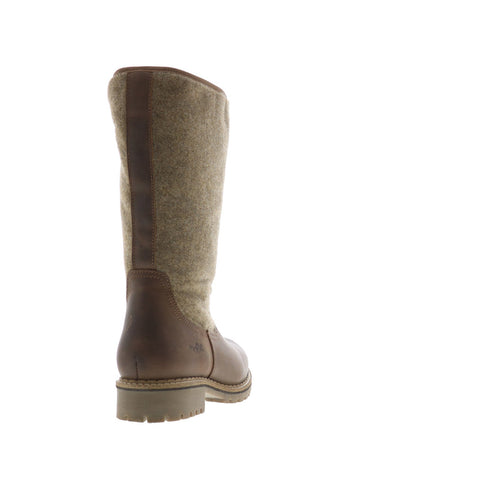 Bos. & Co. Hanah Womens Brown Leather Zipper Casual Dress Boots