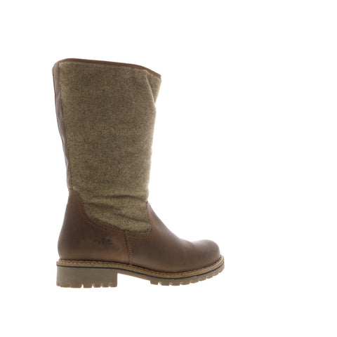 Bos. & Co. Hanah Womens Brown Leather Zipper Casual Dress Boots