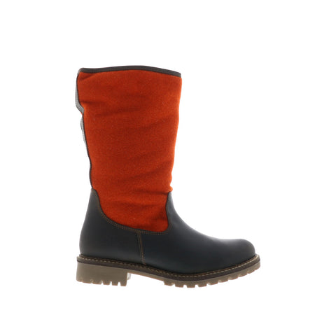 Bos. & Co. Hanah Womens Orange Leather Zipper Casual Dress Boots