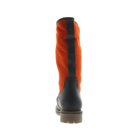 Bos. & Co. Hanah Womens Orange Leather Zipper Casual Dress Boots