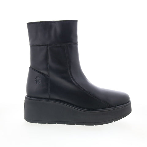 Fly London Hann HANN248FLY-000 Womens Black Leather Casual Dress Boots