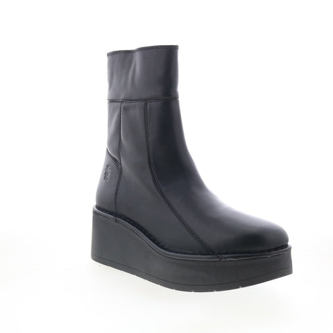 Fly London Hann HANN248FLY-000 Womens Black Leather Casual Dress Boots