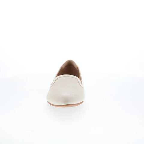 Trotters Hannah T2270-112 Womens Beige Leather Slip On Loafer Flats Shoes