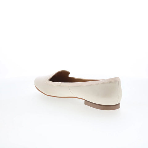 Trotters Hannah T2270-112 Womens Beige Leather Slip On Loafer Flats Shoes