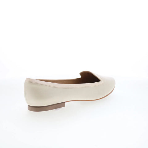 Trotters Hannah T2270-112 Womens Beige Leather Slip On Loafer Flats Shoes