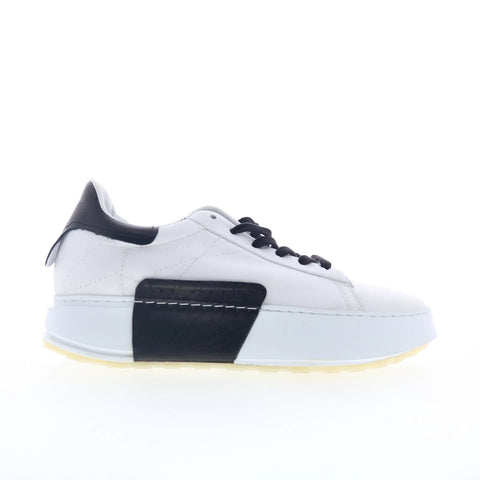 A.S. 98 Hannie Womens White Leather Lace Up Lifestyle Sneakers Shoes