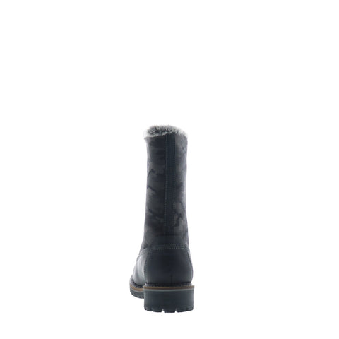 Bos. & Co. Hanz Womens Black Suede Lace Up Casual Dress Boots