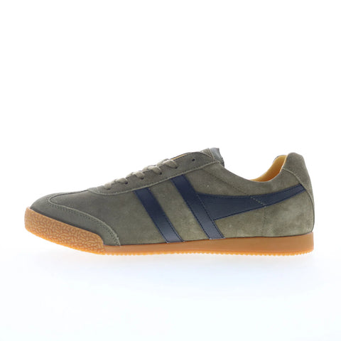 Gola Harrier Suede CMA192 Mens Green Suede Lifestyle Sneakers Shoes