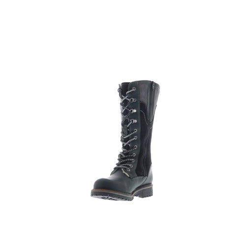 Bos. & Co. Harrison Womens Black Leather Lace Up Casual Dress Boots