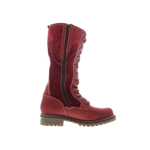 casual dress boots womens Bos. & Co. Harrison Womens Red Suede Lace Up Casual Dress Boots 6.5