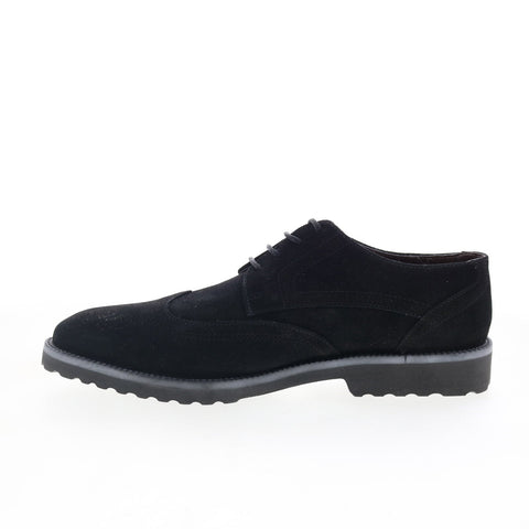 Studio Belvedere Harry Mens Black Oxfords & Lace Ups Wingtip & Brogue Shoes