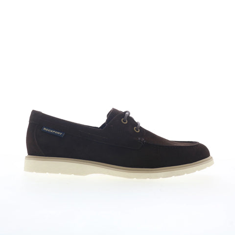 Rockport Hartley RMHARTLEY Mens Brown Wide Loafers & Slip Ons Boat Shoes