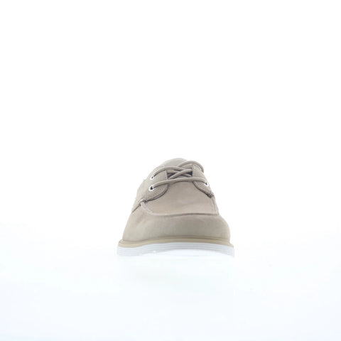 Rockport Hartley RMHARTLEY Mens Gray Wide Suede Loafers & Slip Ons Boat Shoes