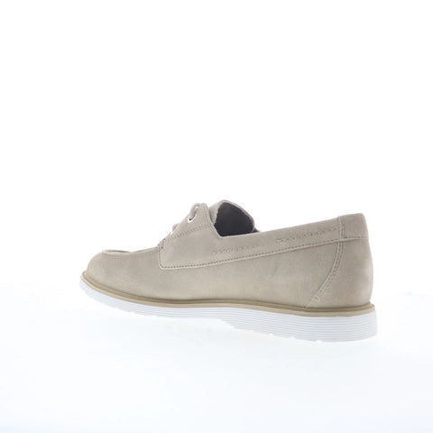 Rockport Hartley RMHARTLEY Mens Gray Wide Suede Loafers & Slip Ons Boat Shoes