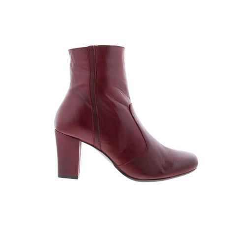 Miz Mooz Harvee Womens Burgundy Leather Zipper Ankle & Booties Boots