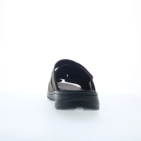 Propet Hatcher MSO031L Mens Gray Extra Wide 3E Nubuck Slides Sandals Shoes