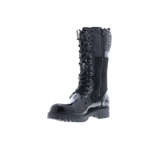 Bos. & Co. Haven Womens Black Leather Lace Up Casual Dress Boots