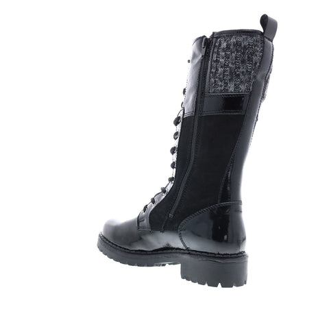 Bos. & Co. Haven Womens Black Leather Lace Up Casual Dress Boots