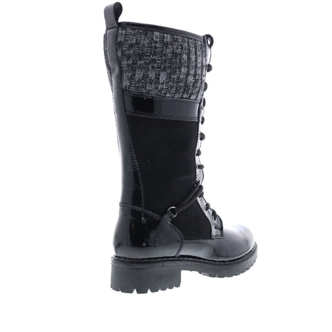 Bos. & Co. Haven Womens Black Leather Lace Up Casual Dress Boots