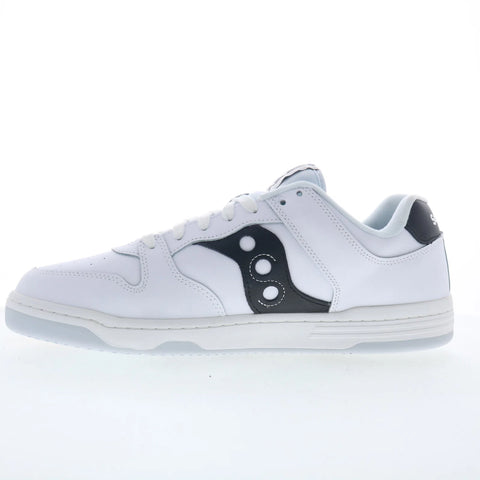 Saucony Hawk S70851-2 Mens White Leather Lace Up Lifestyle Sneakers Shoes