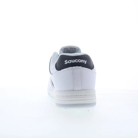 Saucony Hawk S70851-2 Mens White Leather Lace Up Lifestyle Sneakers Shoes