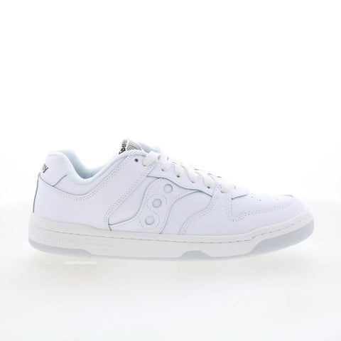 Saucony Hawk S70851-3 Mens White Leather Lace Up Lifestyle Sneakers Shoes