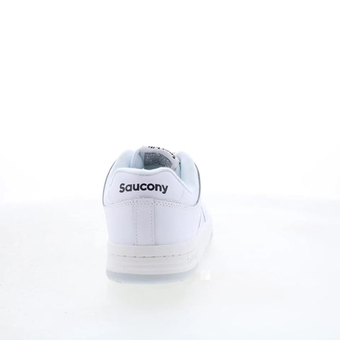 Saucony Hawk S70851-3 Mens White Leather Lace Up Lifestyle Sneakers Shoes