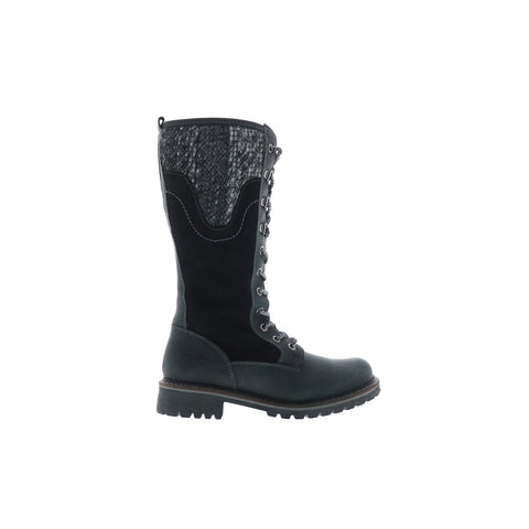 Bos. & Co. Hayday Womens Black Leather Lace Up Casual Dress Boots