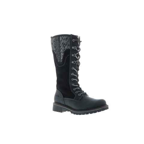 Bos. & Co. Hayday Womens Black Leather Lace Up Casual Dress Boots