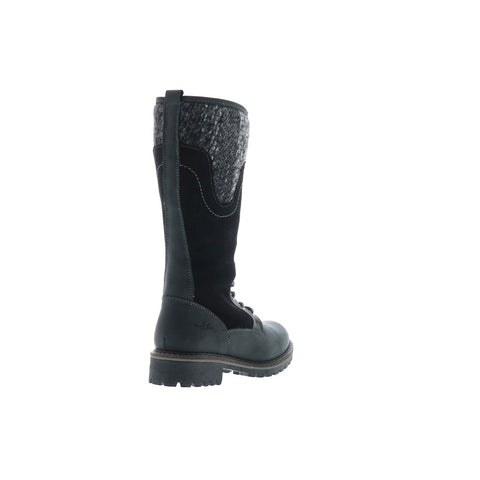 Bos. & Co. Hayday Womens Black Leather Lace Up Casual Dress Boots