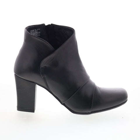 Miz Mooz Haydin Womens Black Leather Zipper Ankle & Booties Boots