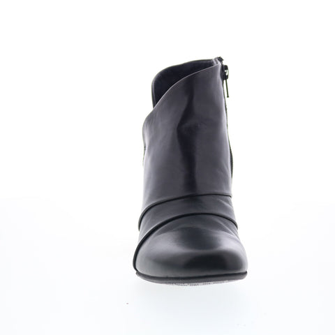 Miz Mooz Haydin Womens Black Leather Zipper Ankle & Booties Boots