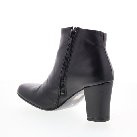 Miz Mooz Haydin Womens Black Leather Zipper Ankle & Booties Boots